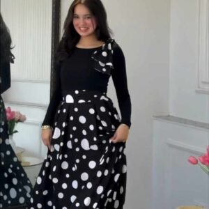Folka Dot Skirt Tops🎀